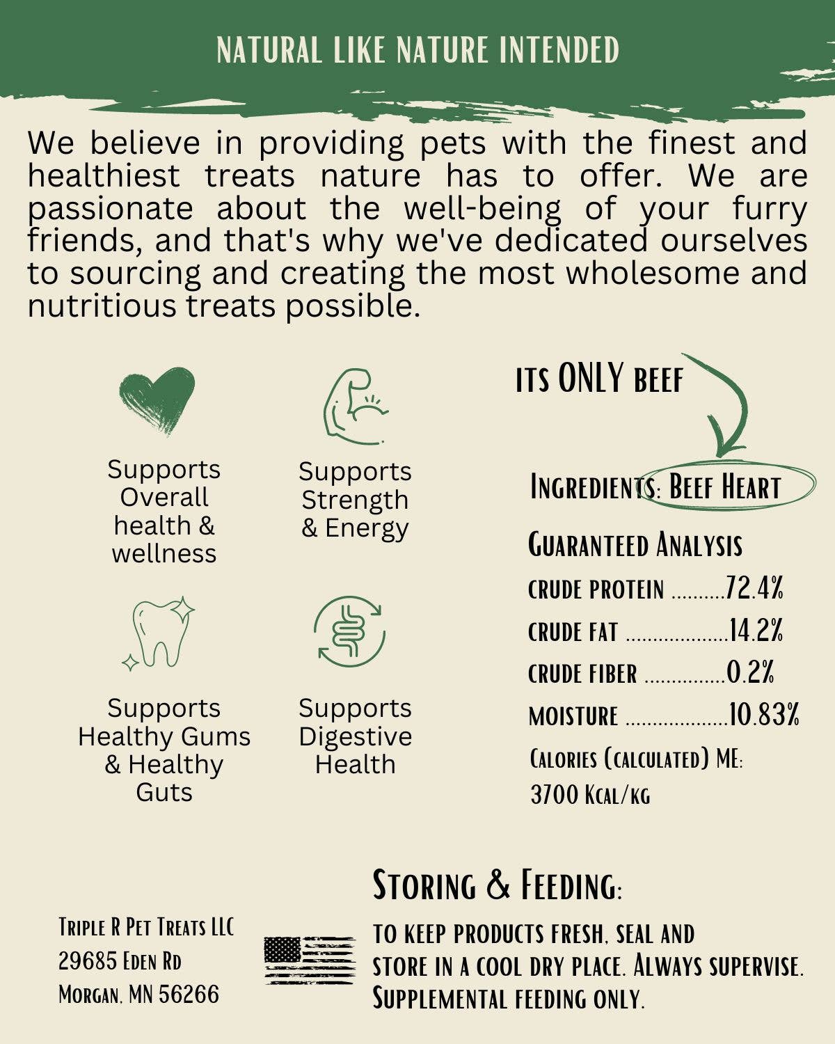 Doot's Bulk Bin- Beef Heart, Dehydrated - 2oz