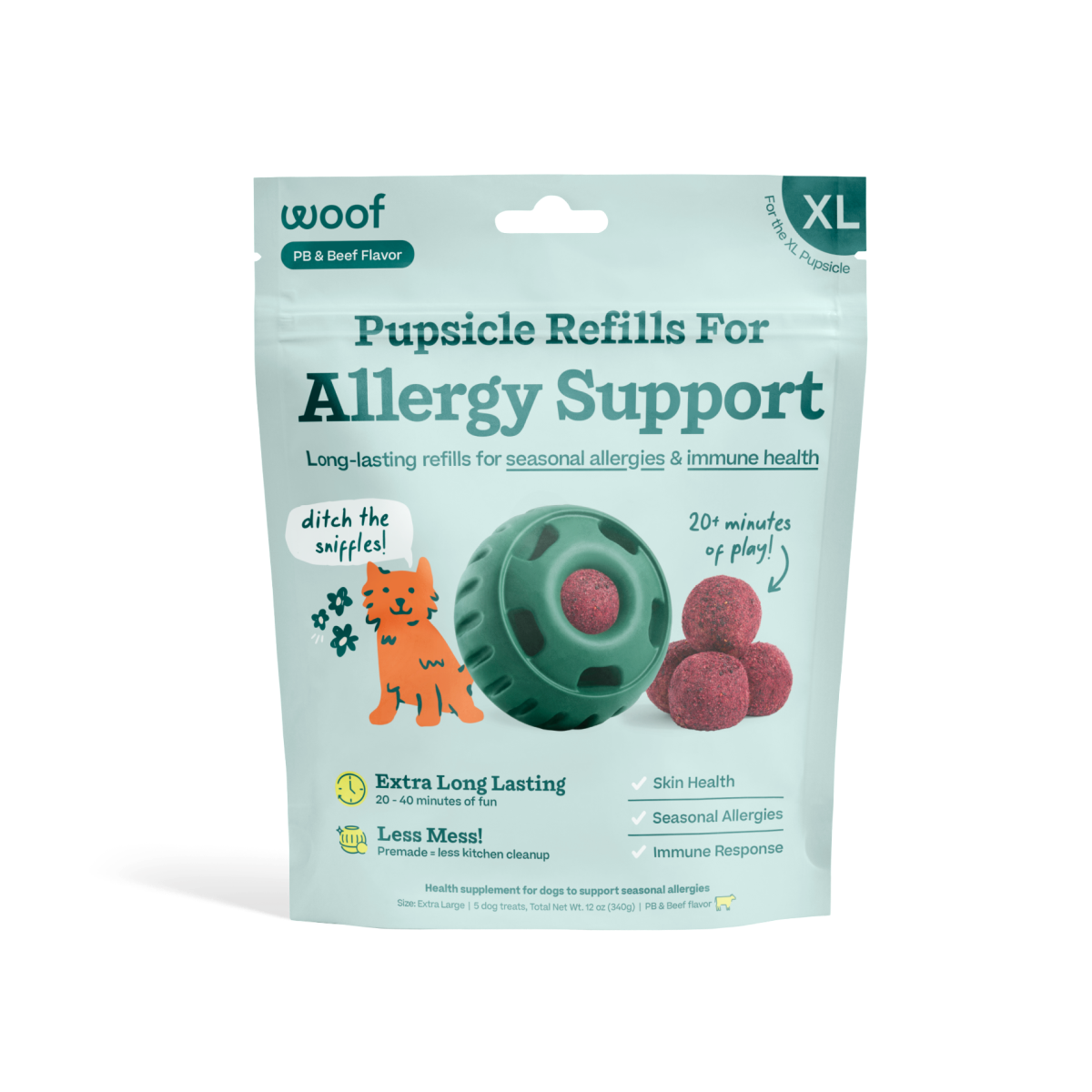 Woof - Allergy Support Wellness Pops - Large