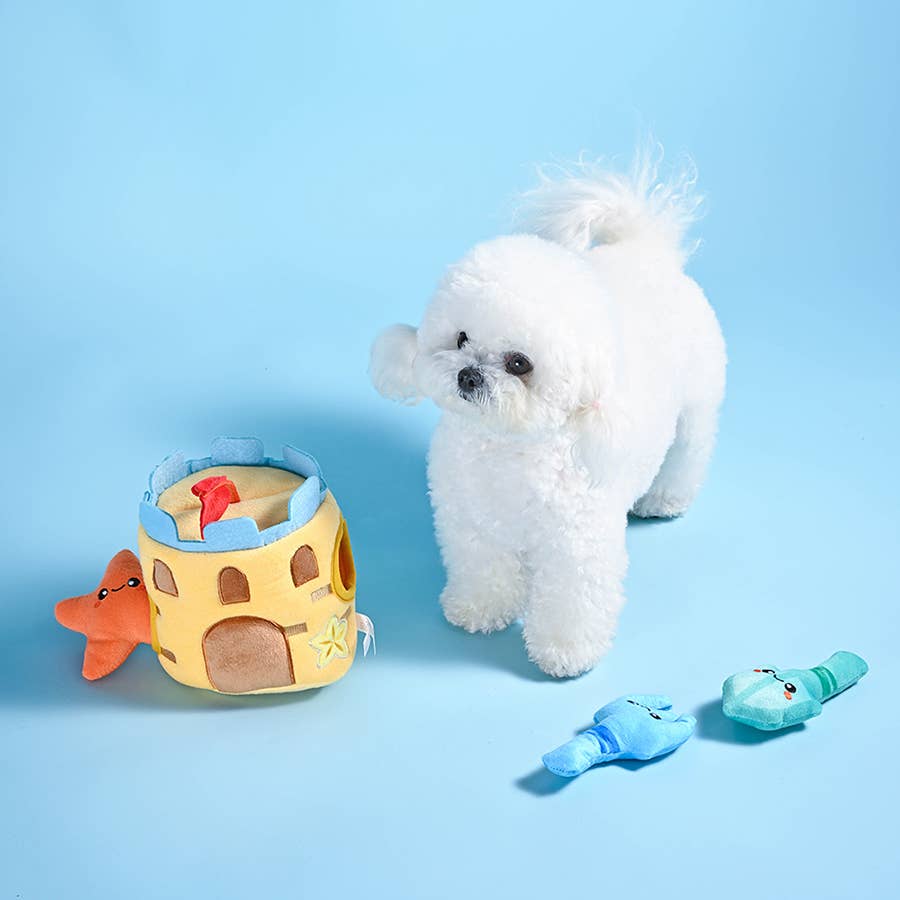 Hugsmart Products Inc - Oriland Pet - Beach Daze | Sand Castle - Interactive Toy