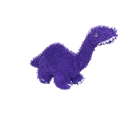 Tuffy Dog Toys - VIP Products - Mighty Microfiber Ball Brachiosaurus, Squeaky Dog Toy
