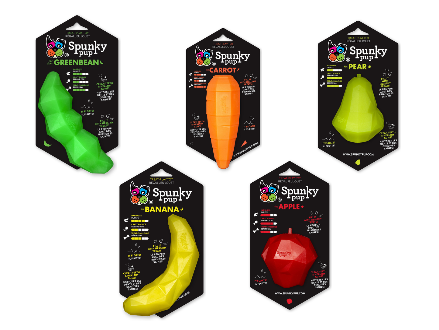 Spunky Pup - Treat Dispensing Fruits and Veggies - Carrot - Doot's Pet LLC Collars For A Cause