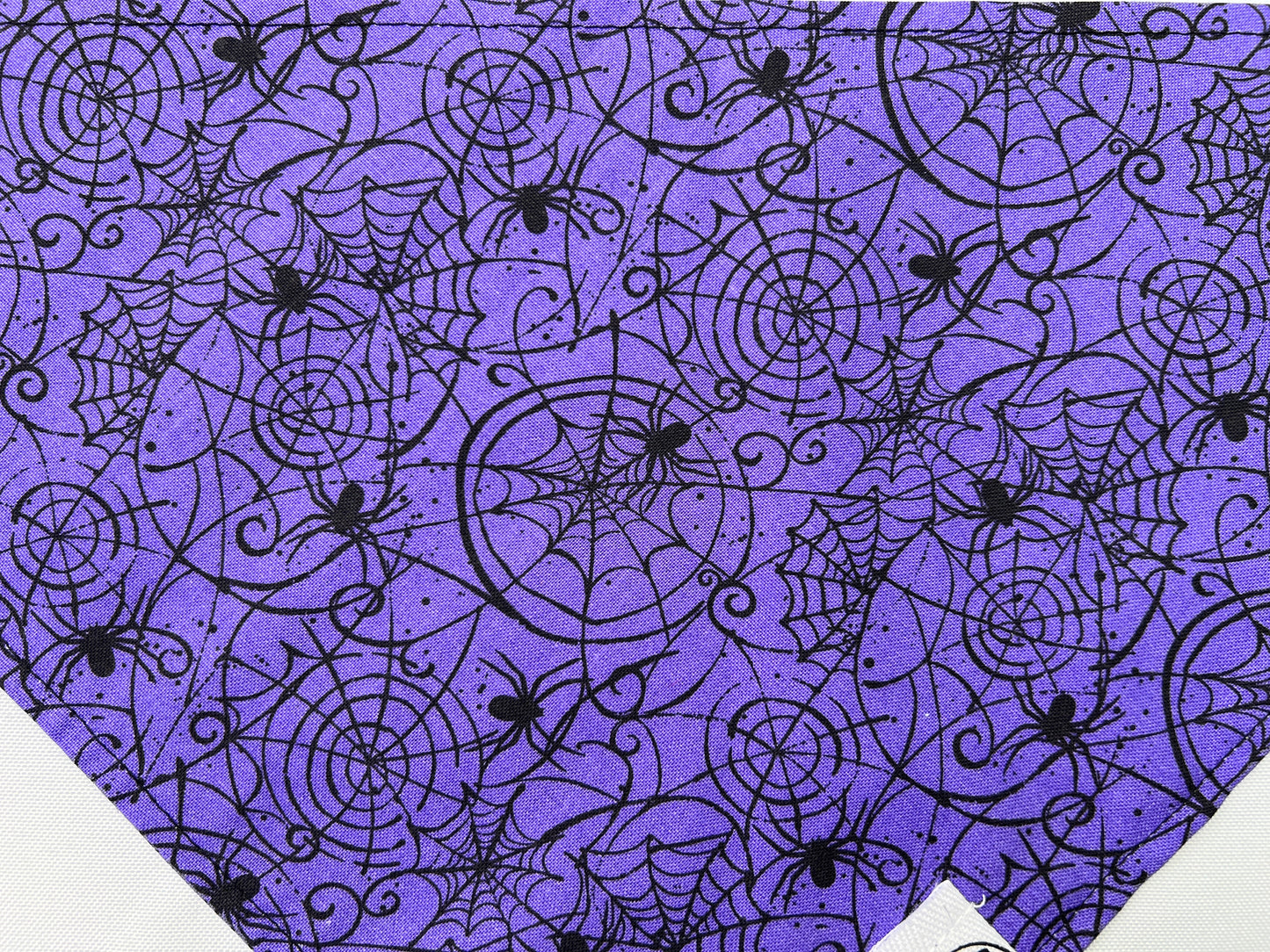 Halloween Purple Spiderwebs Bandana