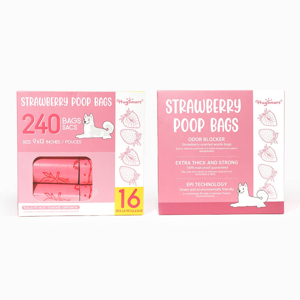 Hugsmart Products Inc - HugSmart Pet - Strawberry
16 Rolls | 240 Bags