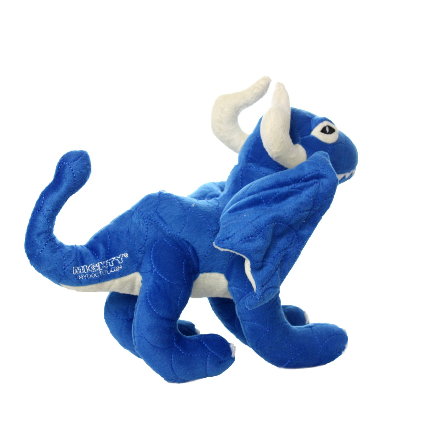 Tuffy Dog Toys - VIP Products - Mighty Dragon - Blue, Plush, Squeaky Dog Toy