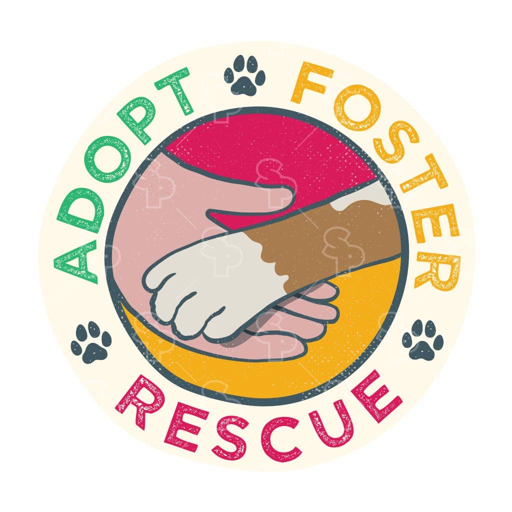 Two Feet Treats - Adopt, Rescue, Foster - Sticker