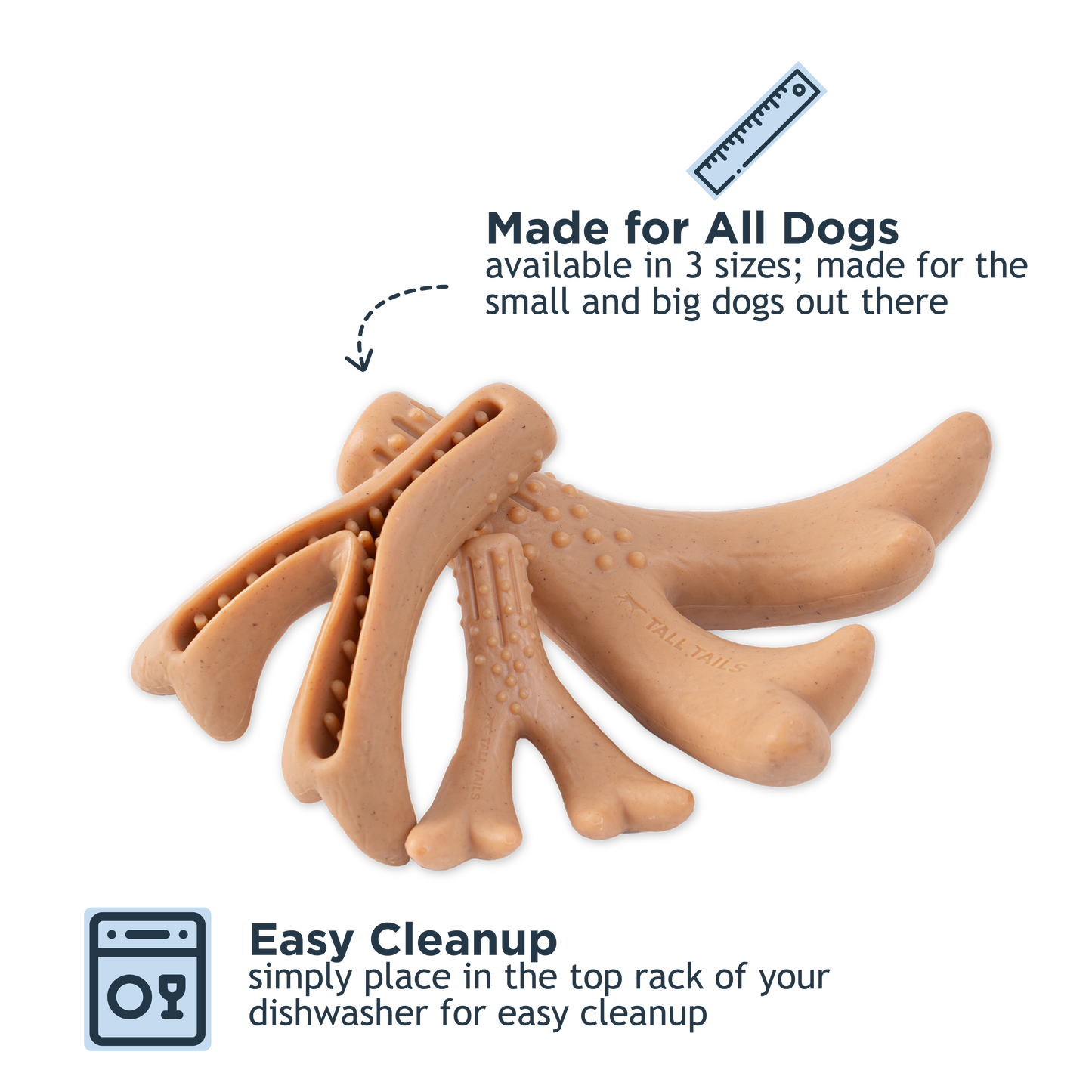 Tall Tails - Peanut Butter-Scented Antler Chew Dog Toy - Small
