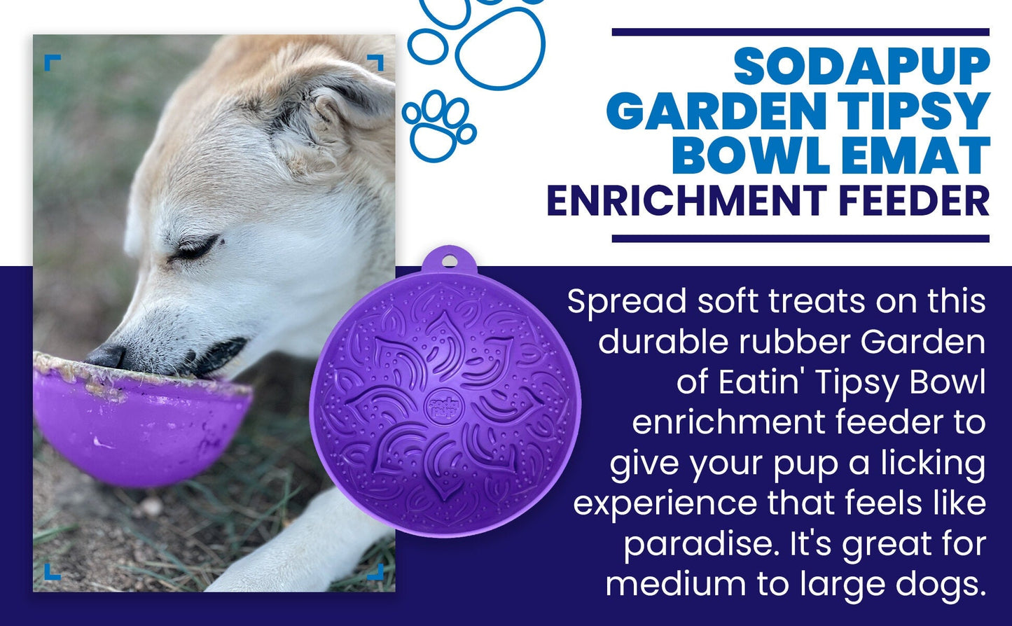 Garden of Eatin' Tipsy Bowl - Wobble Lick Mat for Dogs & Cats | USA Made - Doot's Pet LLC Collars For A Cause