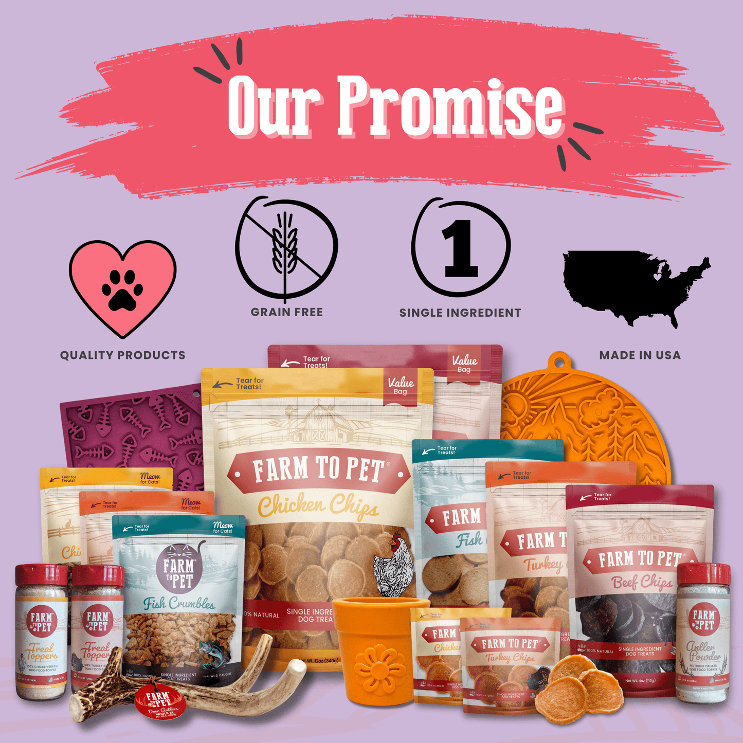 Puppy Love Dog Treat Duo | Poultry Chip Variety Pack - Doot's Pet LLC Collars For A Cause