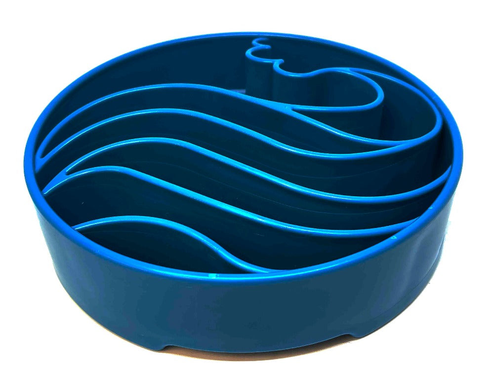 Wave eBowl Deep Slow Feeder Dog Bowl for Enrichment | Made in USA - Doot's Pet LLC Collars For A Cause