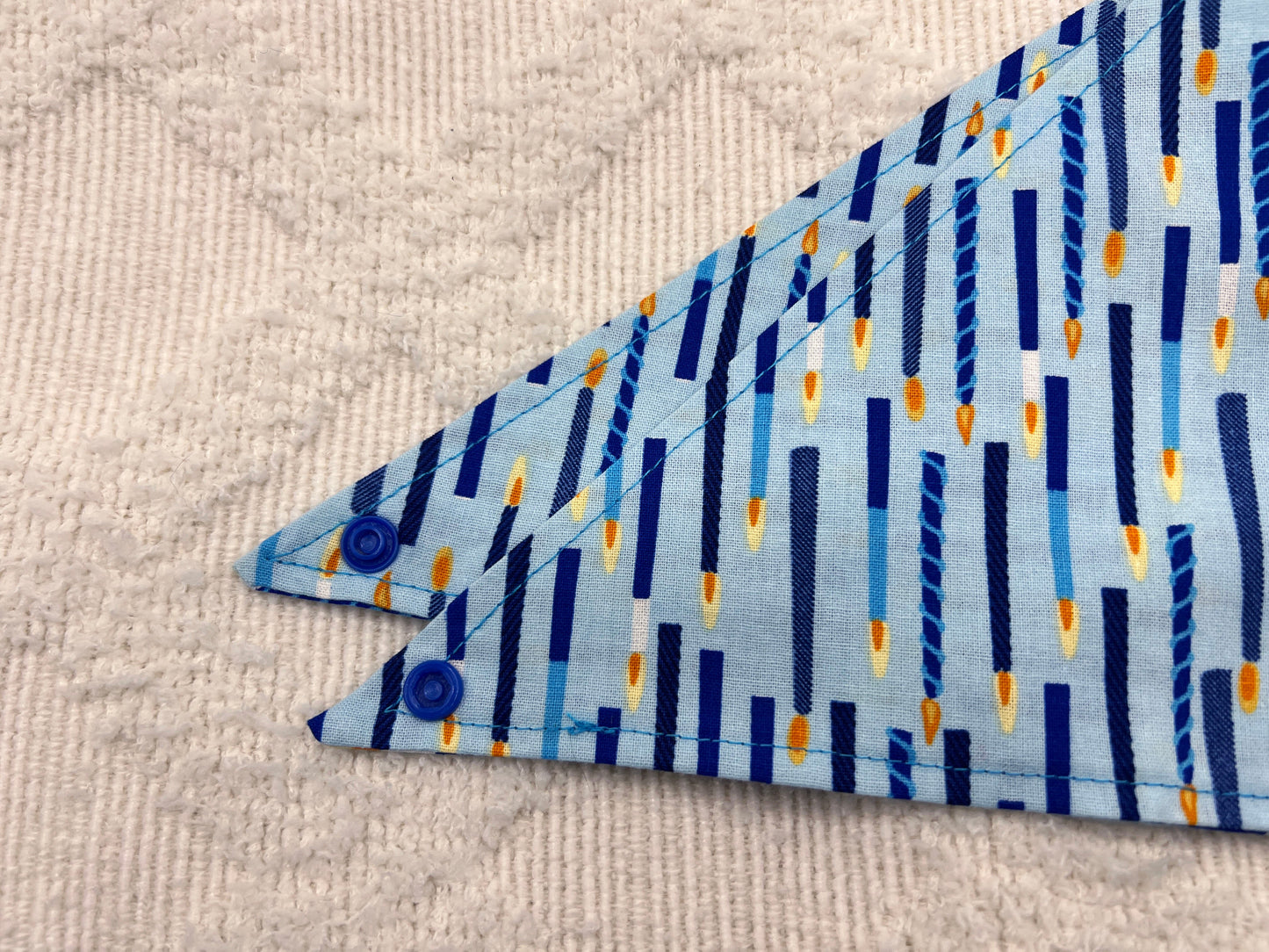 Hanukkah Menorah Candles Light Blue Bandana