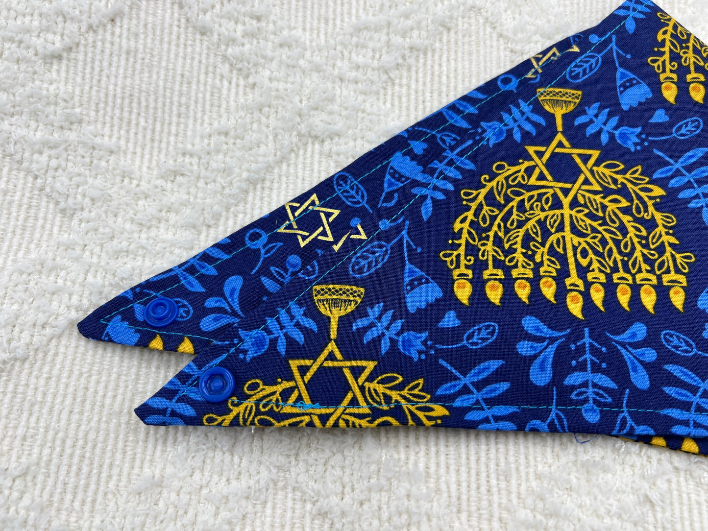 Hanukkah Menorah Dark Blue Bandana