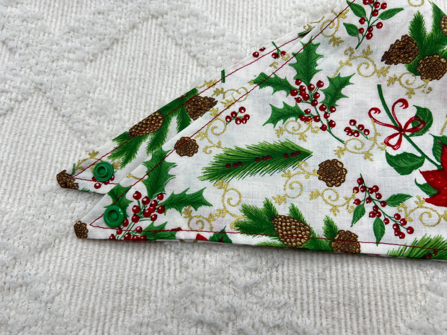 Poinsettia Greens Bandana