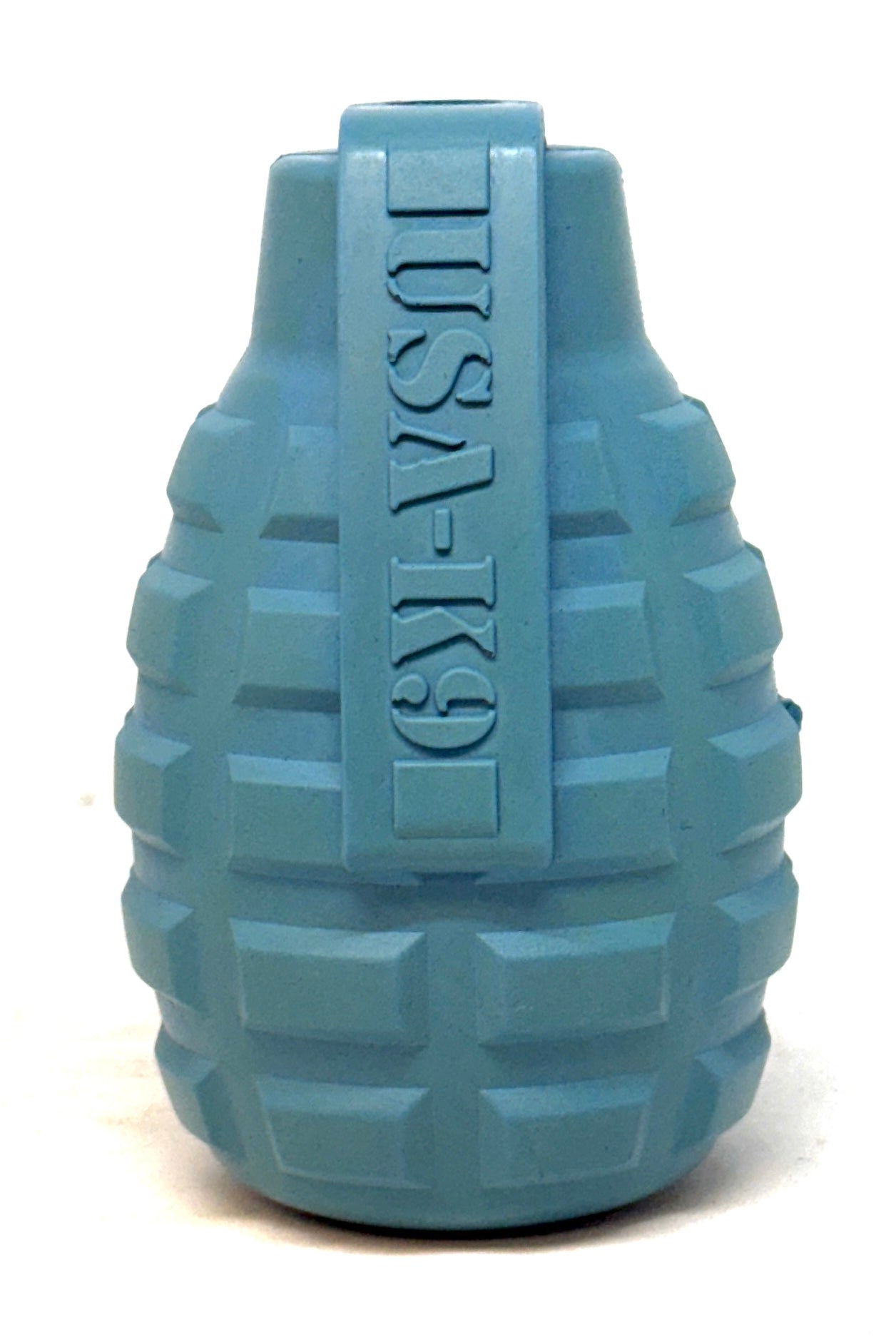 Grenade Shaped eDispenser Durable Dog Chew Toy & Treat Dispenser - Red & Blue - Doot's Pet LLC Collars For A Cause
