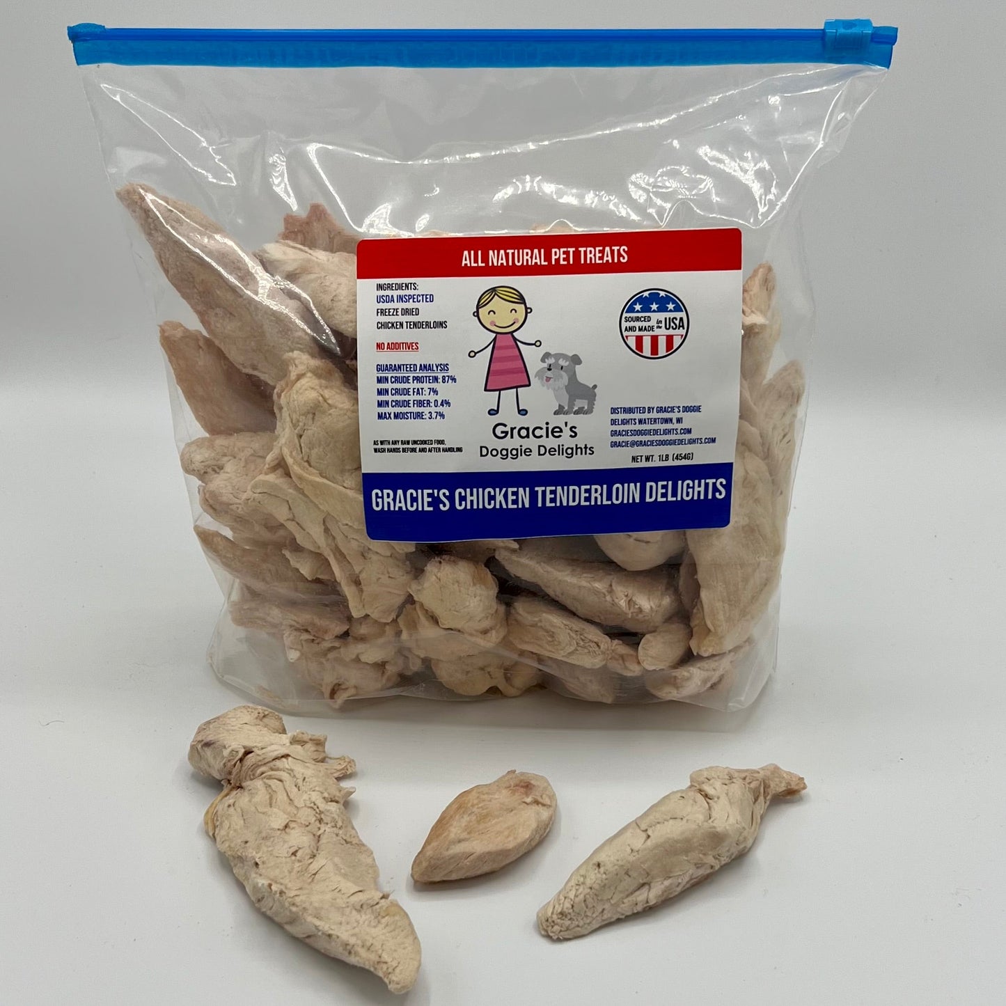 Gracie's Chicken Tenderloin Delights - Doot's Pet LLC Collars For A Cause