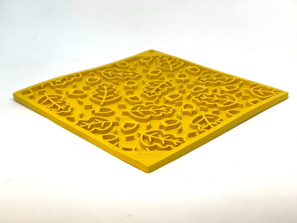 Autumn eMat - Enrichment Lick Mat For Dogs and Cats| Fall Leaves Design | SodaPup - Doot's Pet LLC Collars For A Cause