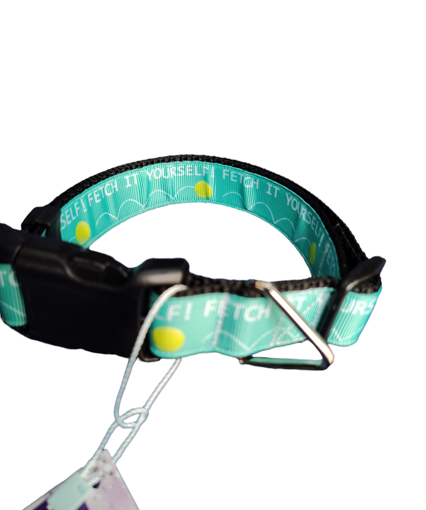 Fetch It Yourself! Black Nylon Dog Collar MD, LG, XL, Leash - Doot's Pet LLC Collars For A Cause
