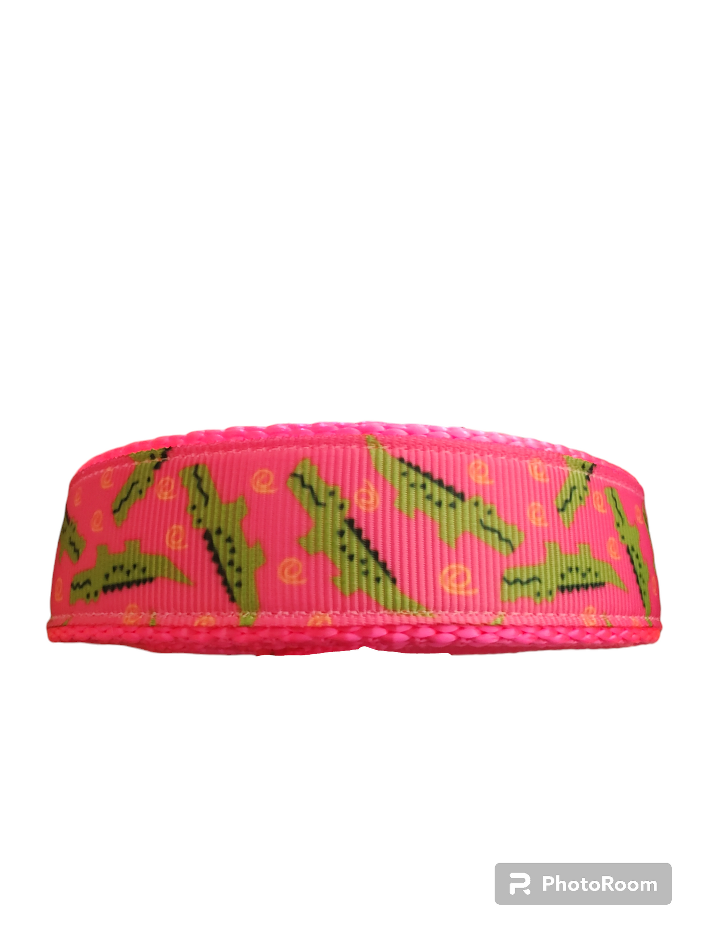 Pink Alligator Hot Pink Nylon Dog Collar MD, LG, XL, Leash - Doot's Pet LLC Collars For A Cause