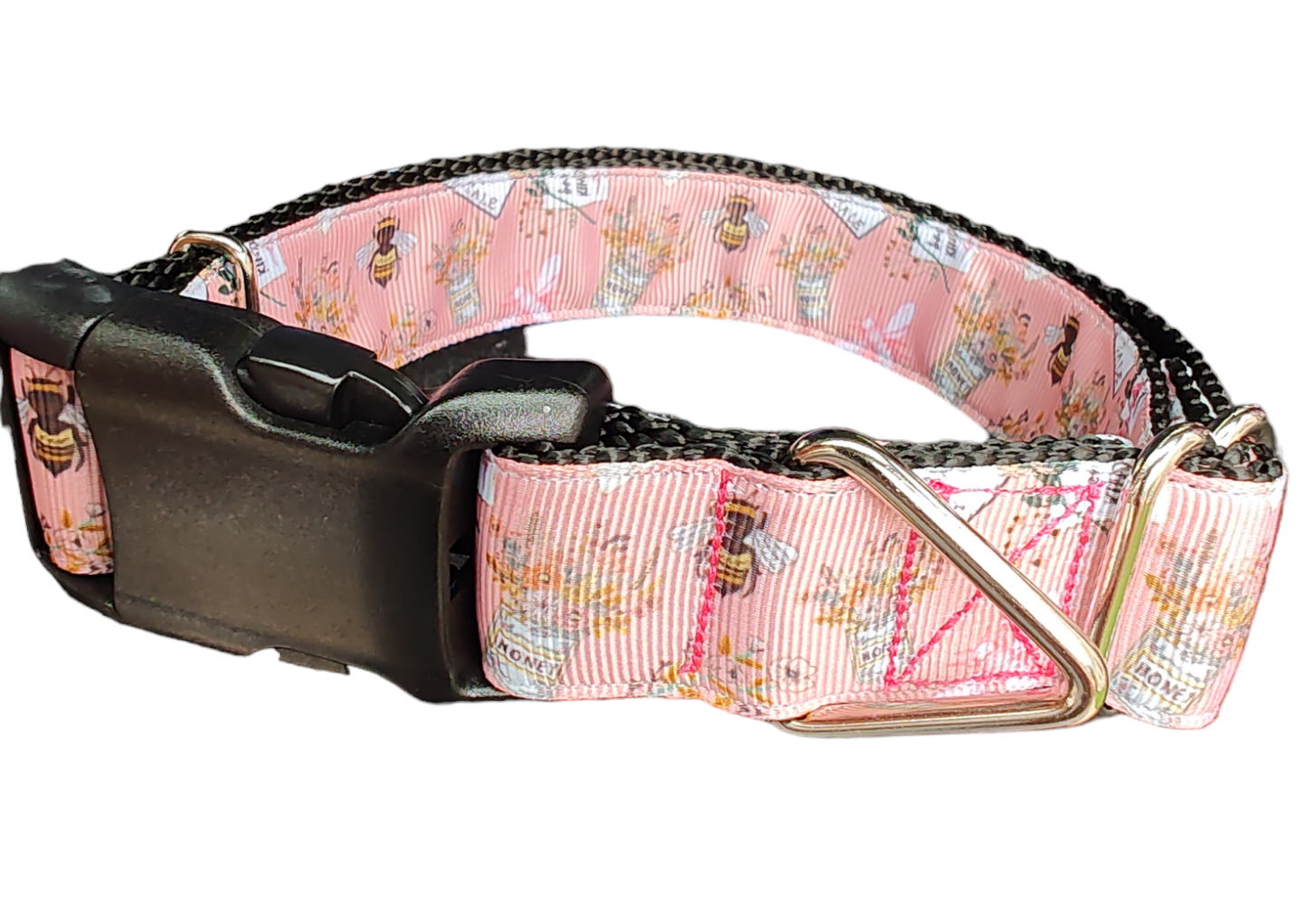 Flower Market Bees Nylon Dog Collar - Doot's Pet LLC Collars For A Cause