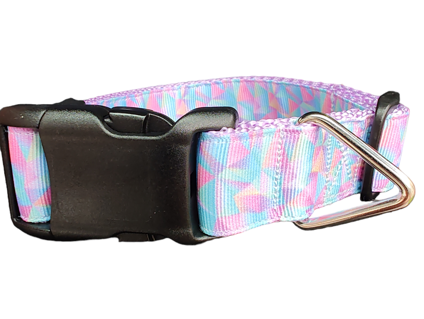 Pastel Pyramids Nylon Dog Collar MD, LG, XL, Leash - Doot's Pet LLC Collars For A Cause