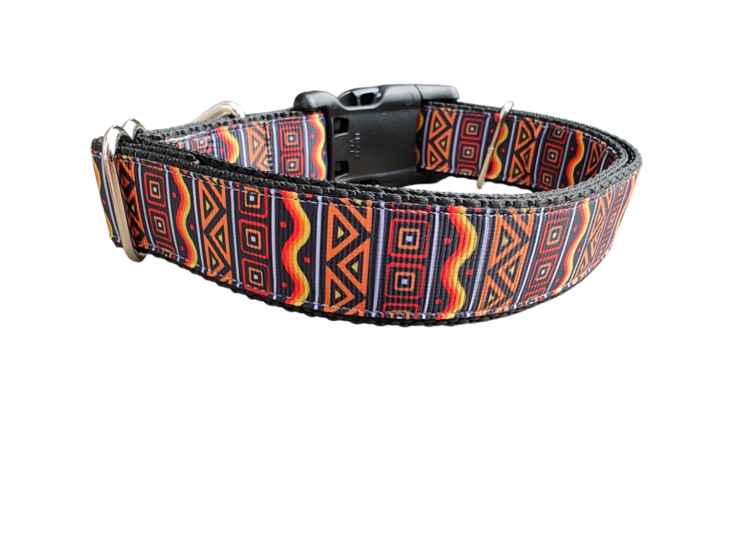 African Tribal Print Nylon Dog Collar