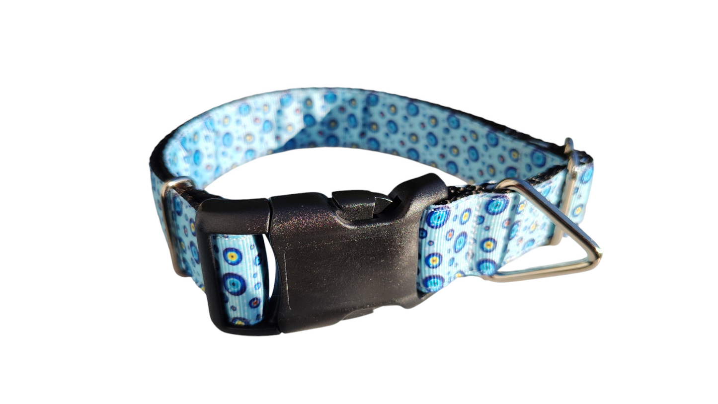 Evil Eye Nylon Dog Collar