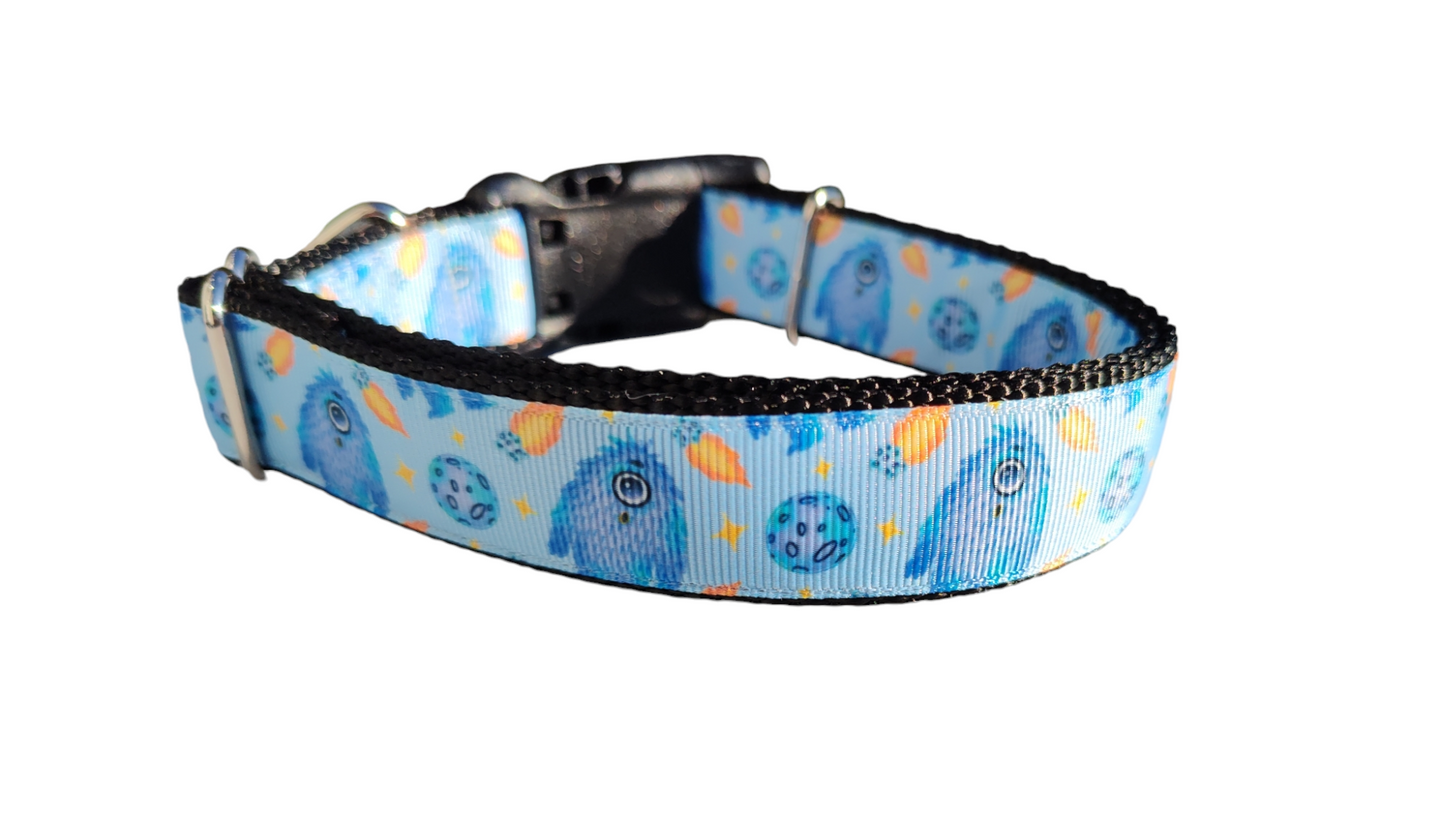 Monsters In Space Nylon Dog Collar