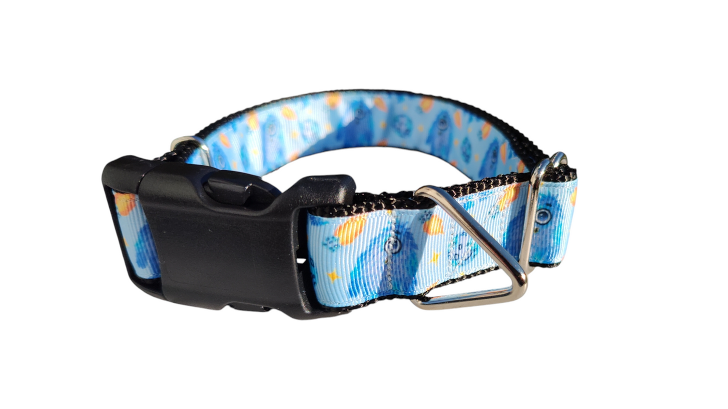 Monsters In Space Nylon Dog Collar