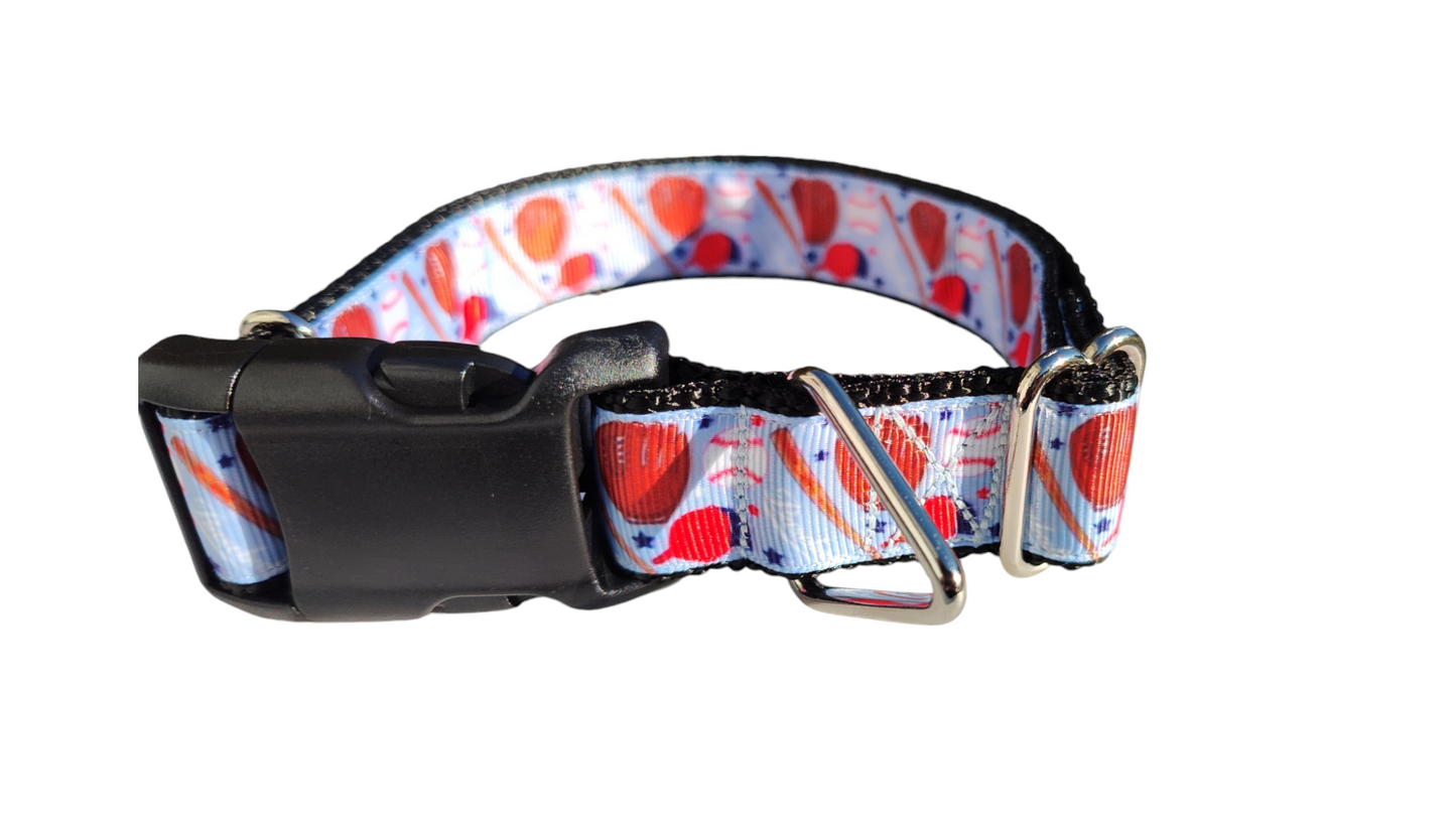Baseball Nylon Dog Collar