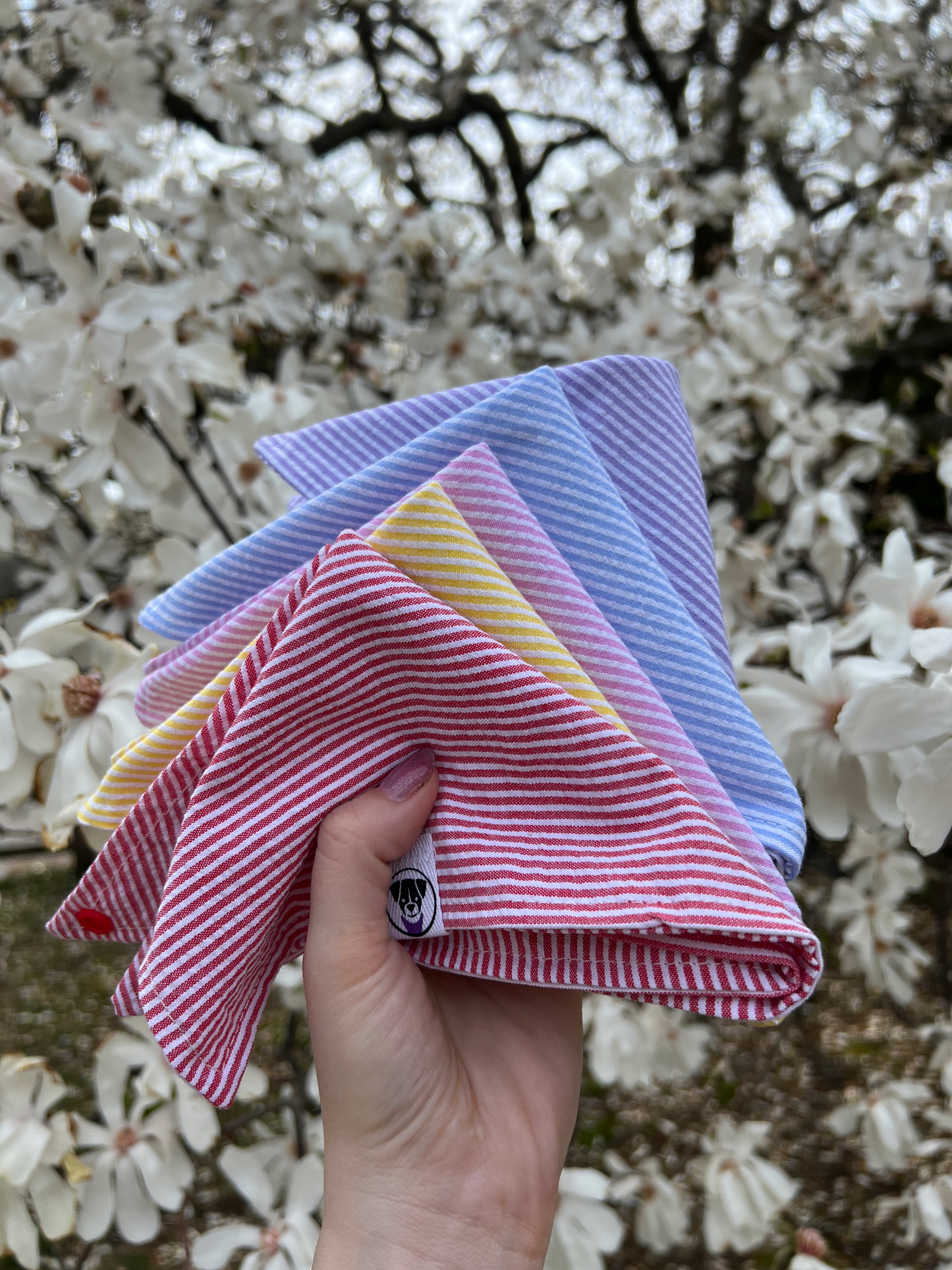 Yellow Seersucker Bandana