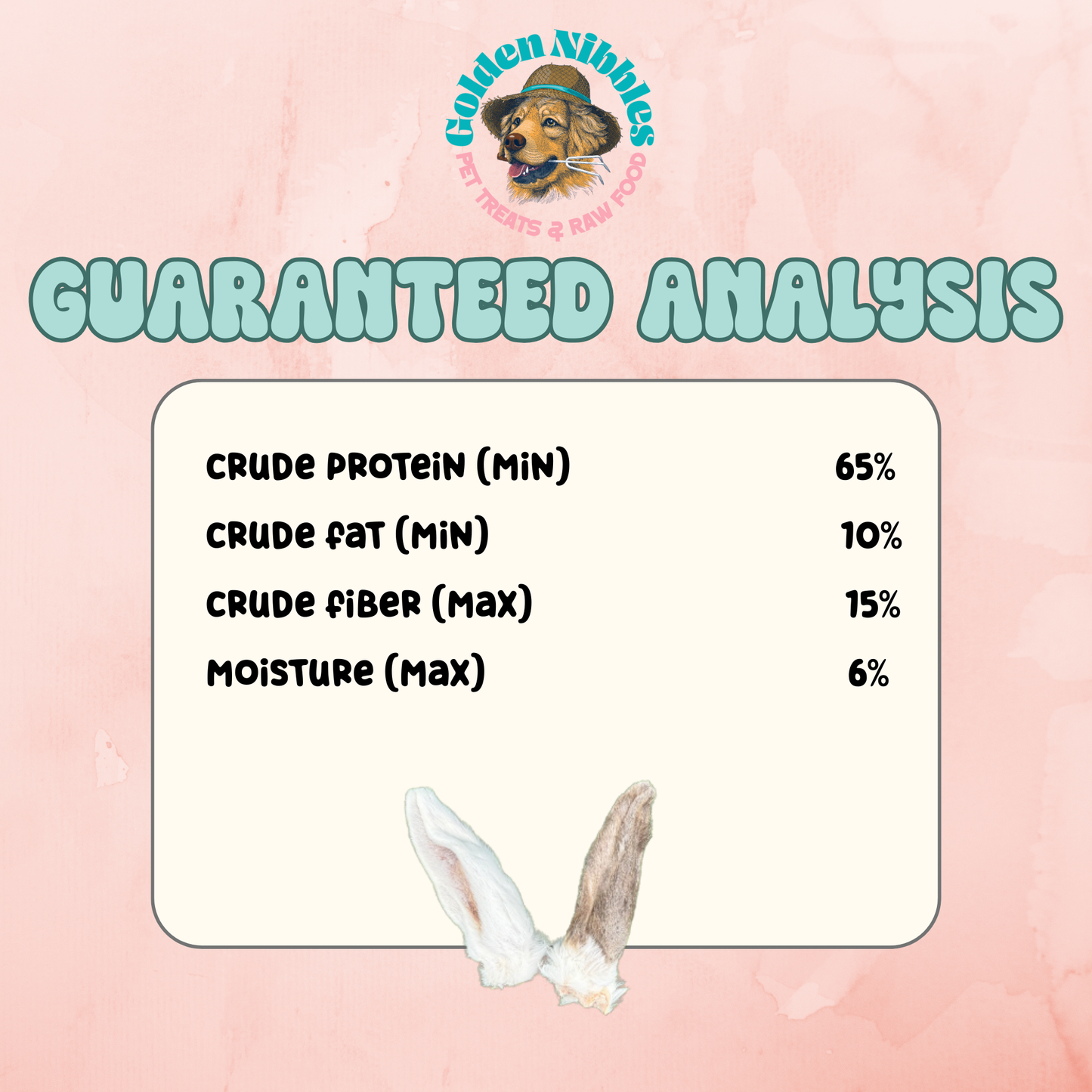 Doot's Chew Bar - Golden Nibbles - Rabbit Ear - Freeze-Dried Treat/Chew for Dogs & Cats