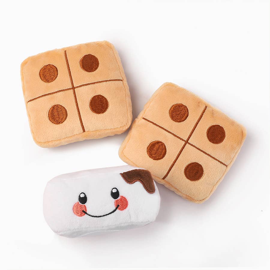 Hugsmart Products Inc - HugSmart Pet - Camping Pups | S’more - Dog Plush Toy