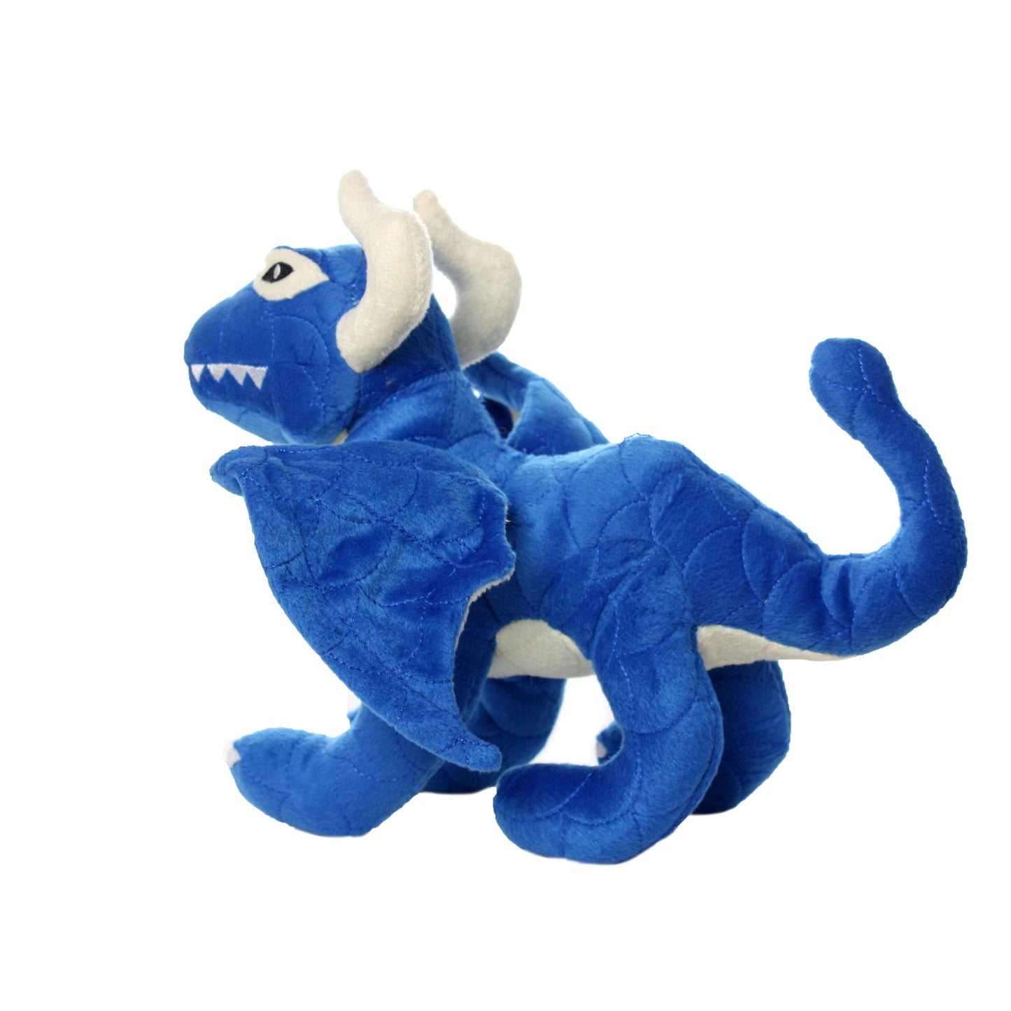 Tuffy Dog Toys - VIP Products - Mighty Dragon - Blue, Plush, Squeaky Dog Toy