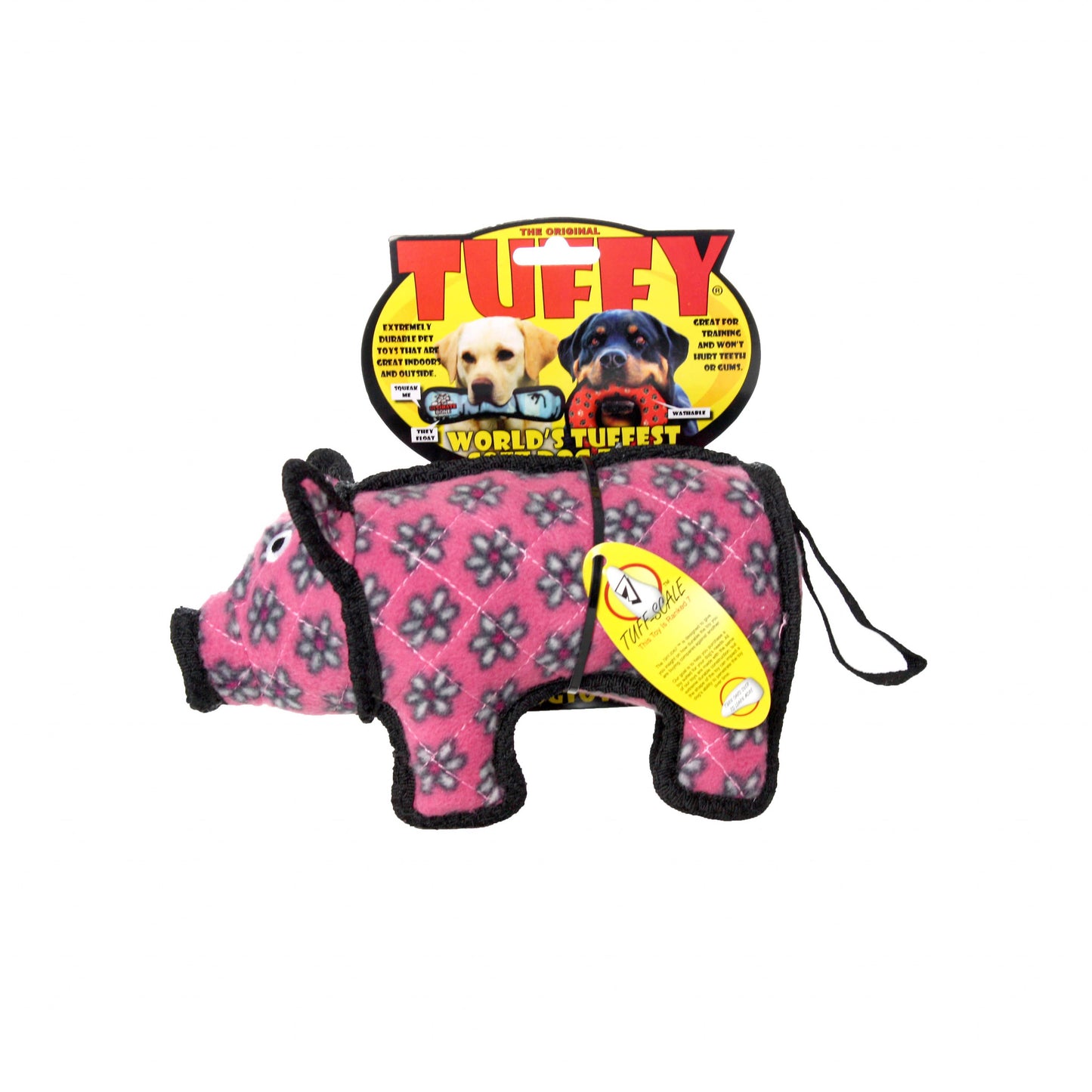 Tuffy Dog Toys - VIP Products - Tuffy Jr Barnyard Pig, Durable, Tough, Squeaky Dog Toy - Doot's Pet LLC Collars For A Cause