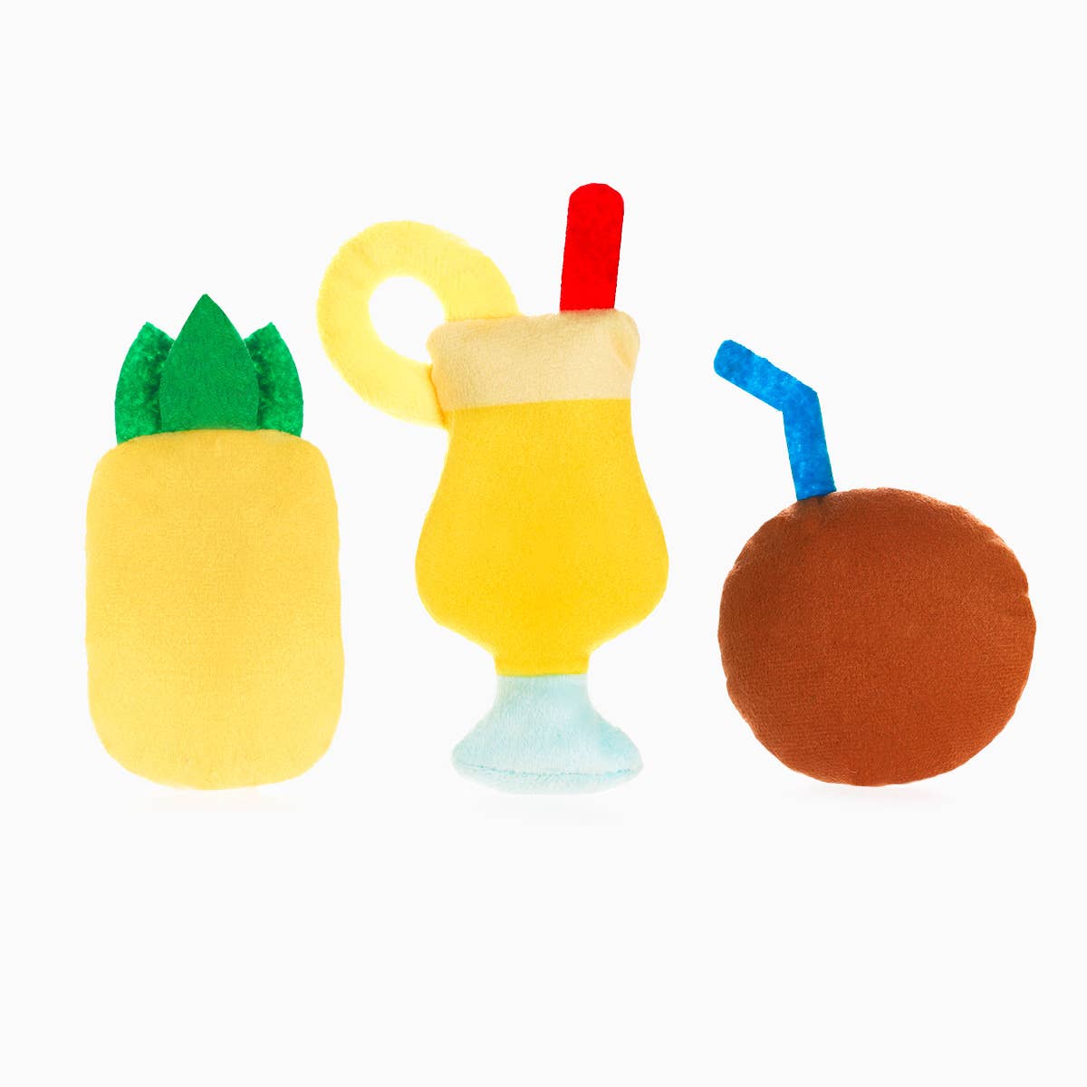 Hugsmart Products Inc - HugSmart Pet - Food Party | Pina Cola - Dog Plush Toy
