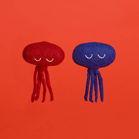 Ware of the Dog - Wool Octopus Cat Toy - Blue
