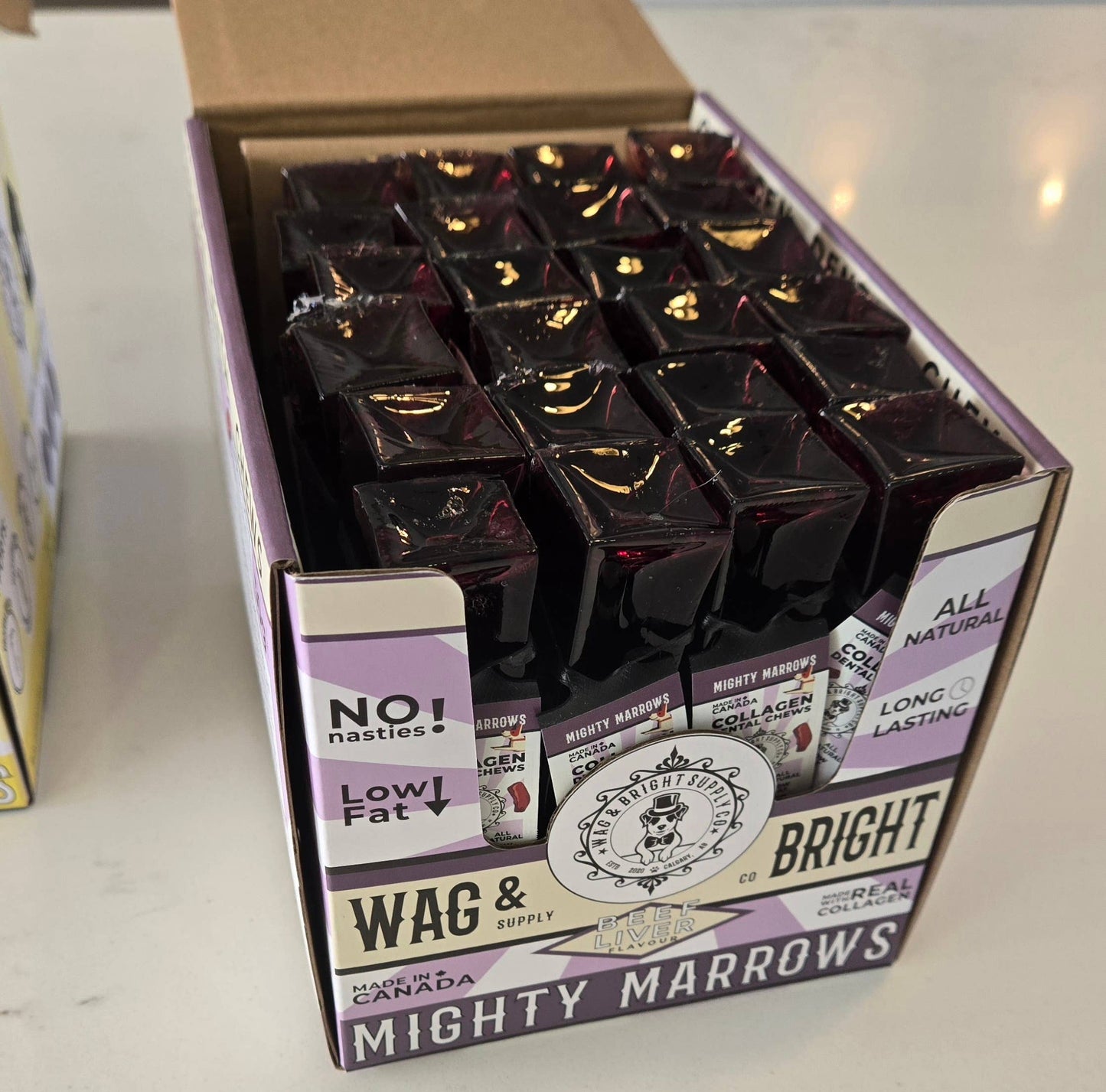 Wag & Bright Supply Co. - Mighty Marrows Collagen Dental Chew - Beef Liver - 3 Sizes