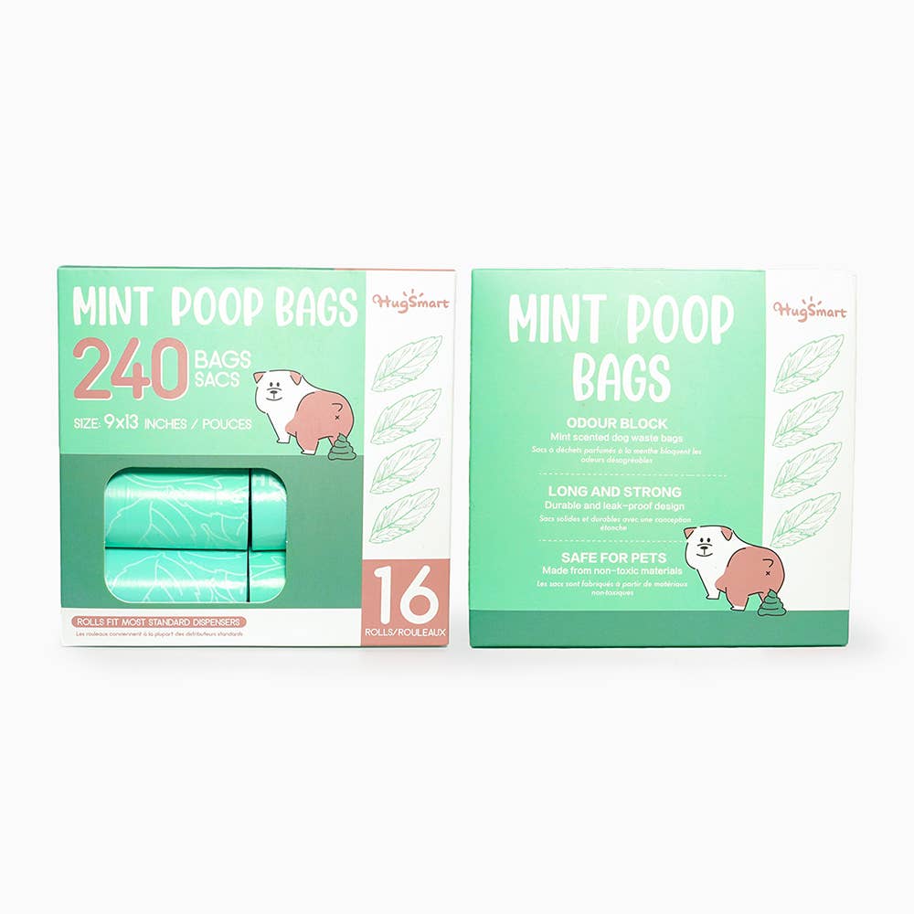Hugsmart Products Inc - HugSmart Pet - Mint Poop Bags
16 Rolls | 240 Bags
