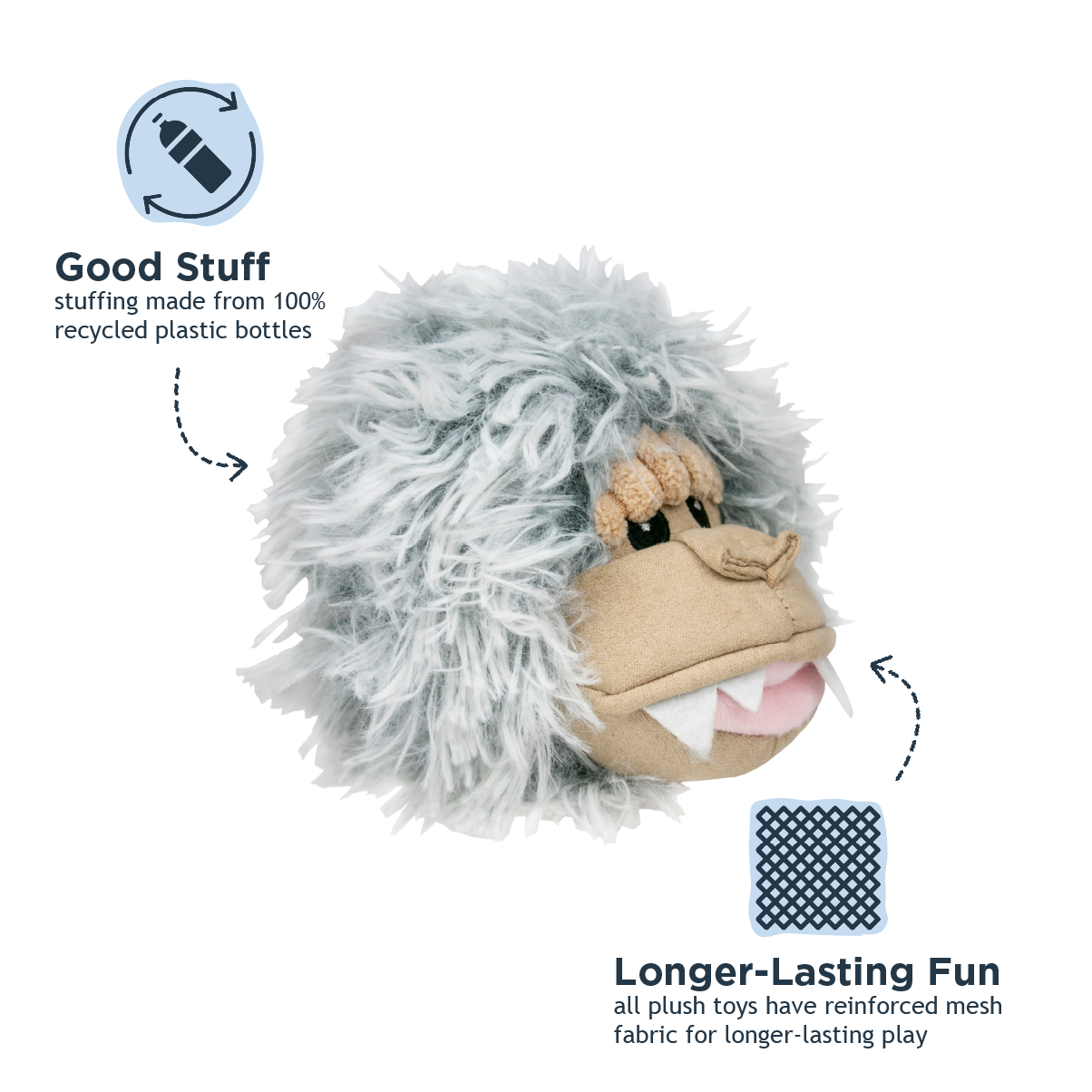 Tall Tails - Yeti 2-in-1 Fetch Ball Dog Toy