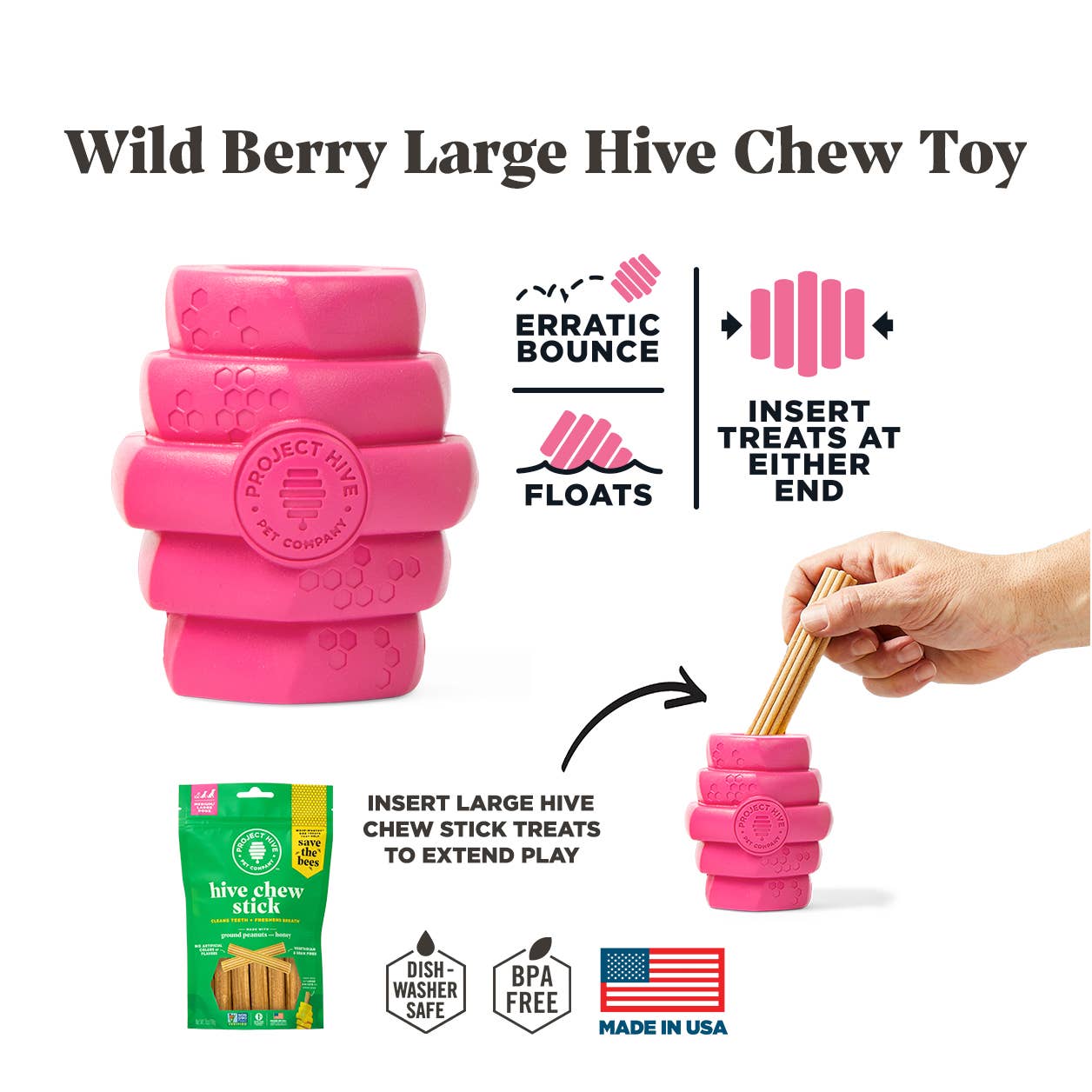 Project Hive Pet Company - Hive Chew Dog Toys-Large/Mixed Scent Collection