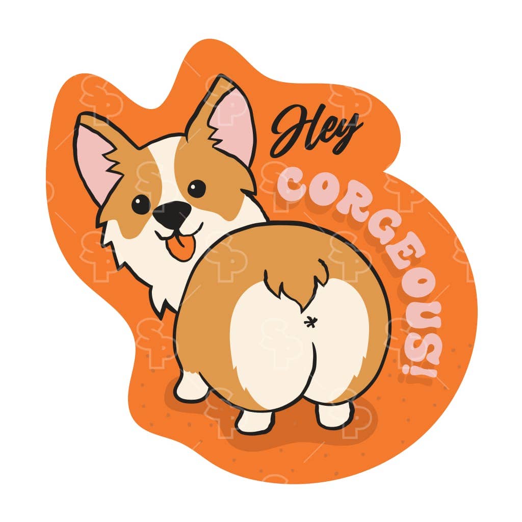Two Feet Treats - Hey Corgeous! - Sticker