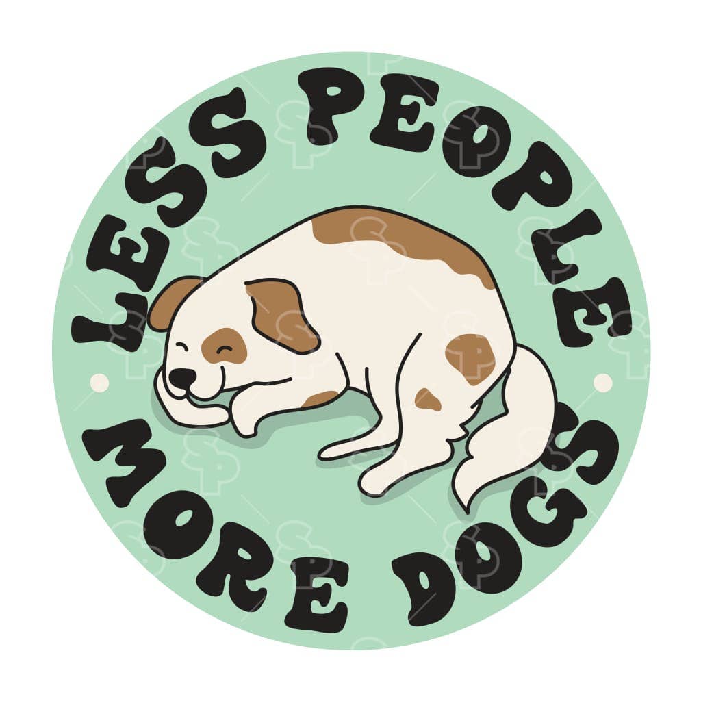 Two Feet Treats - Less People, More Dogs - Sticker