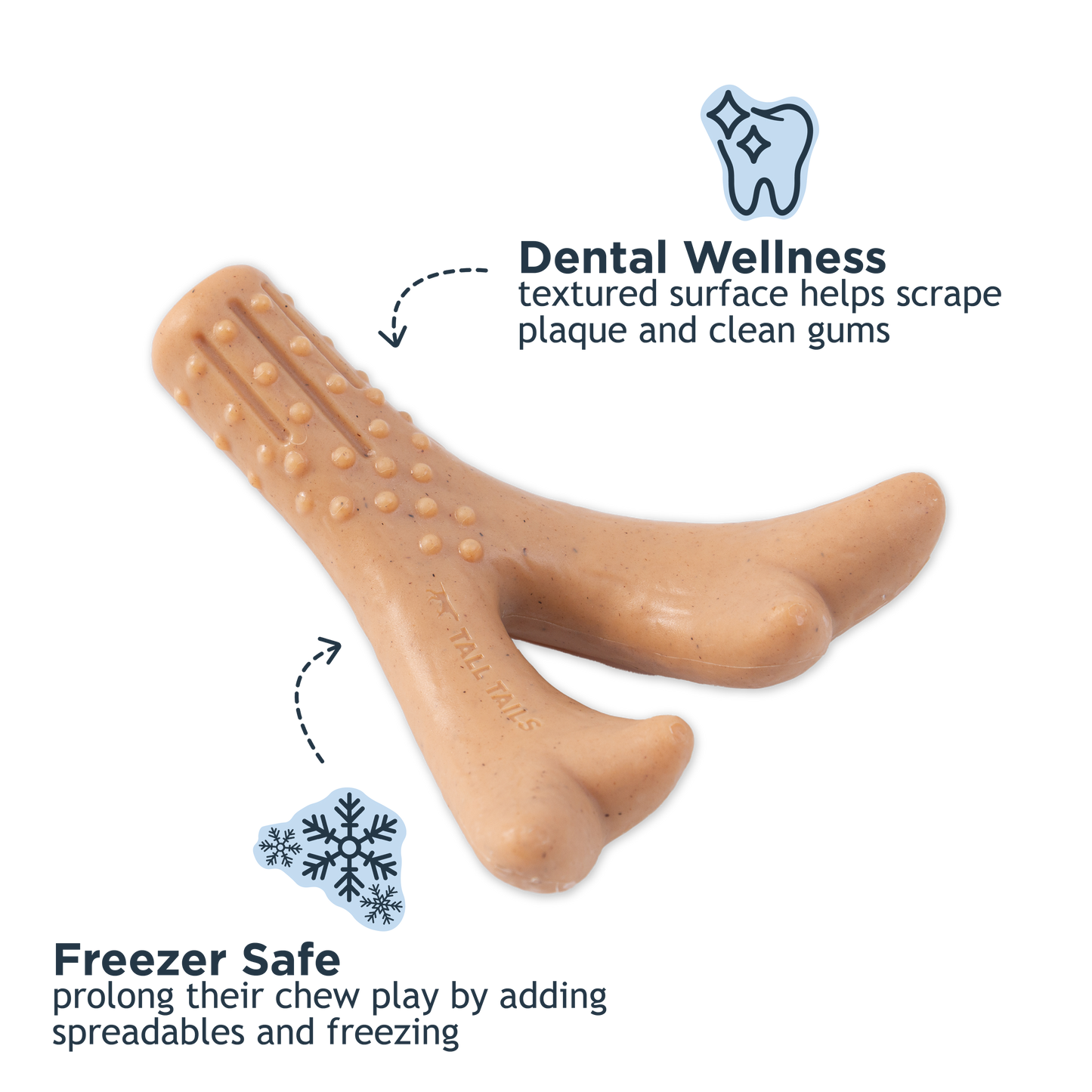 Tall Tails - Peanut Butter-Scented Antler Chew Dog Toy - Medium