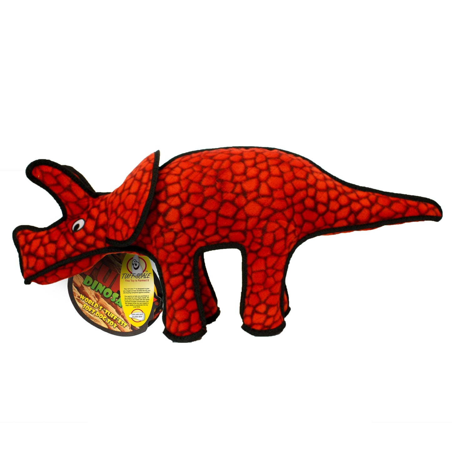 Tuffy Dog Toys - VIP Products - Tuffy Dinosaur Triceratops, Tough, Durable Dog Toy