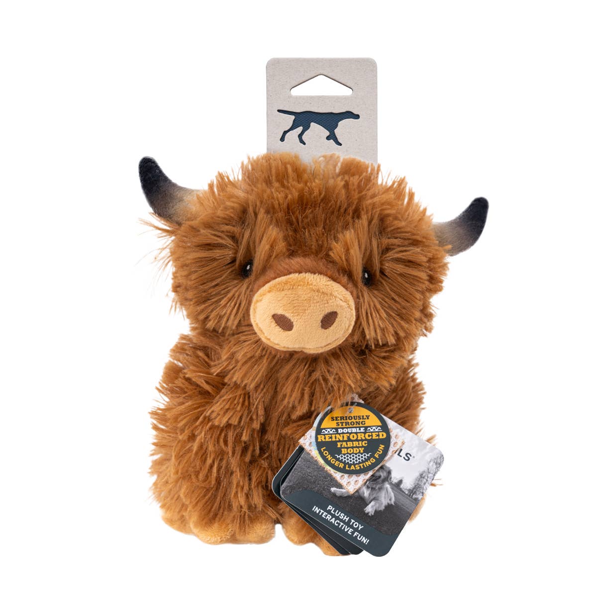 Tall Tails - Highland Cow with Squeaker Dog Toy