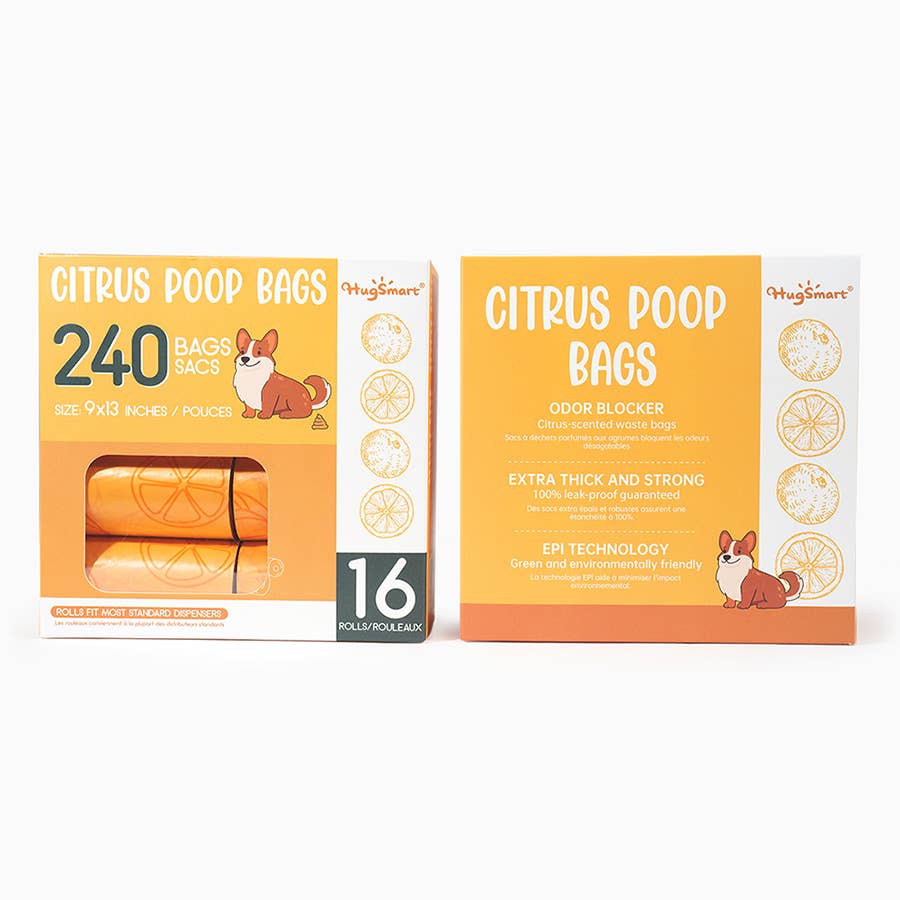 Hugsmart Products Inc - HugSmart Pet - Citrus
16 Rolls | 240 Bags