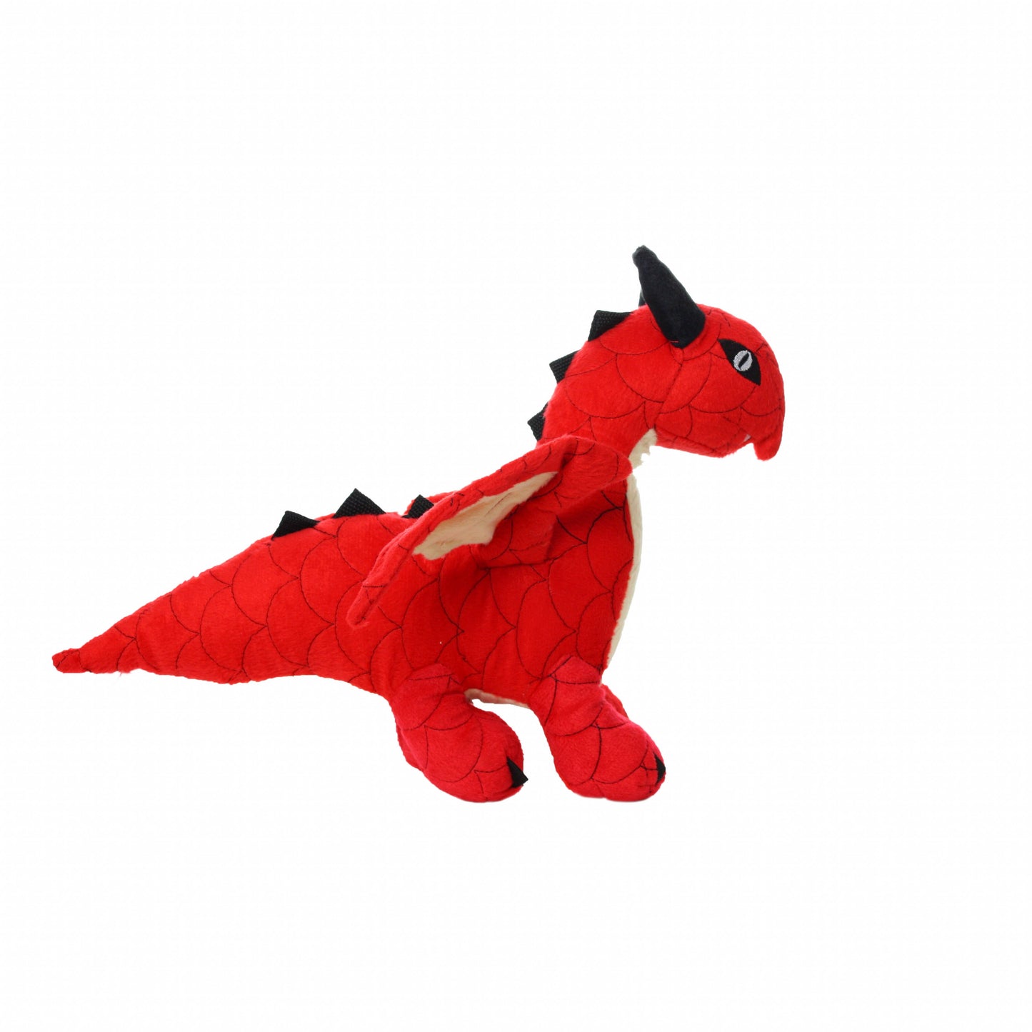 Tuffy Dog Toys - VIP Products - Mighty Dragon - Red, Plush, Squeaky Dog Toy - Doot's Pet LLC Collars For A Cause