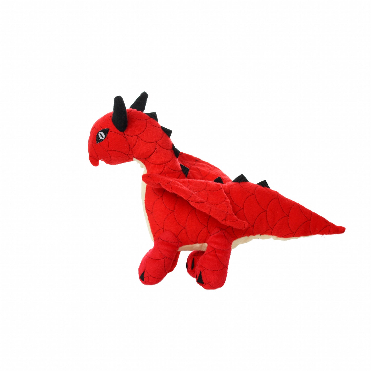Tuffy Dog Toys - VIP Products - Mighty Dragon - Red, Plush, Squeaky Dog Toy - Doot's Pet LLC Collars For A Cause