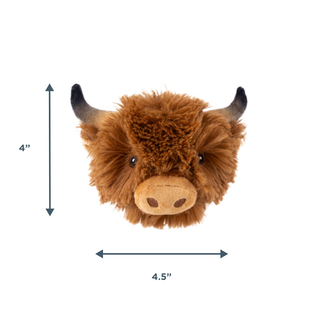 Tall Tails - Highland Cow 2-in-1 Fetch Ball Dog Toy