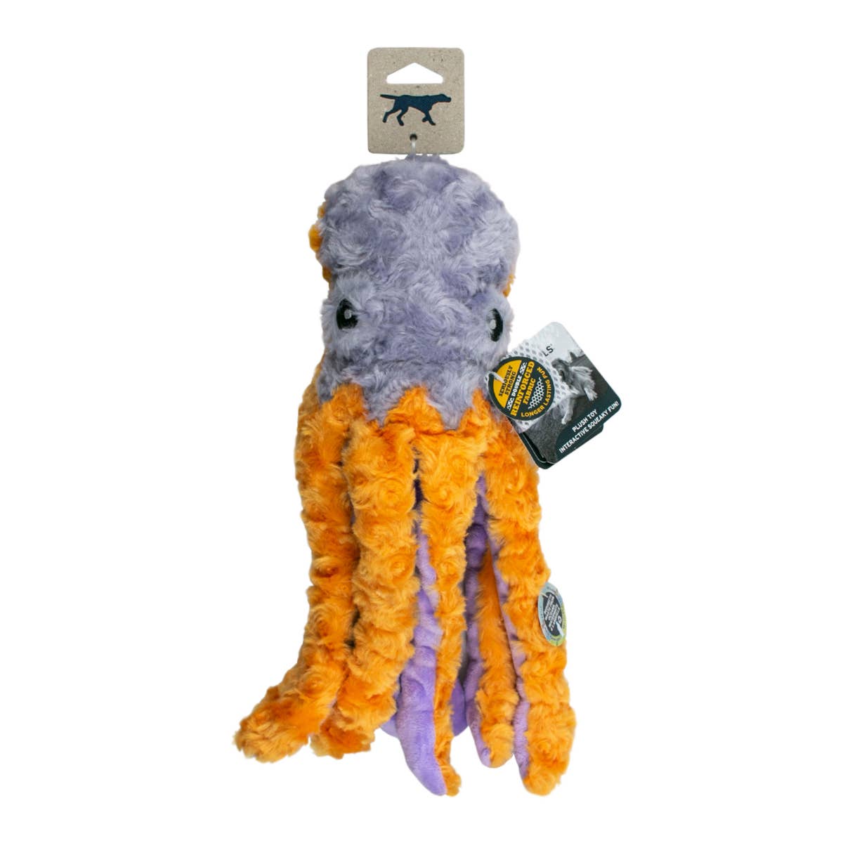 Tall Tails - Plush Octopus with Squeaker Dog Toy - 14"