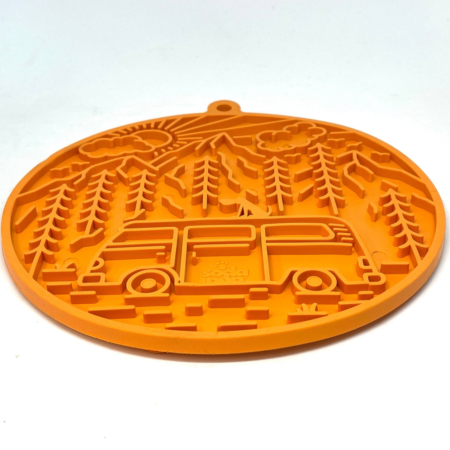 SodaPup - Camp eMat Enrichment Lick Mat With Suction Cups - Green